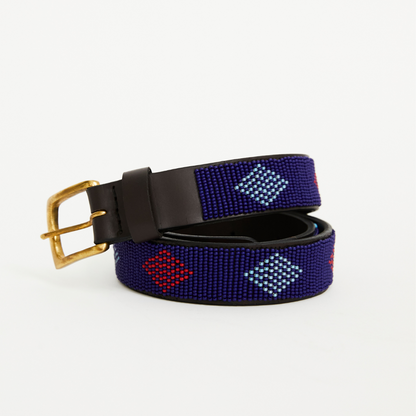 Belt - Diamond Blue/Turquoise/Red